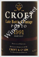 1991 Croft Late Bottled Vintage Port Duoro Portugal